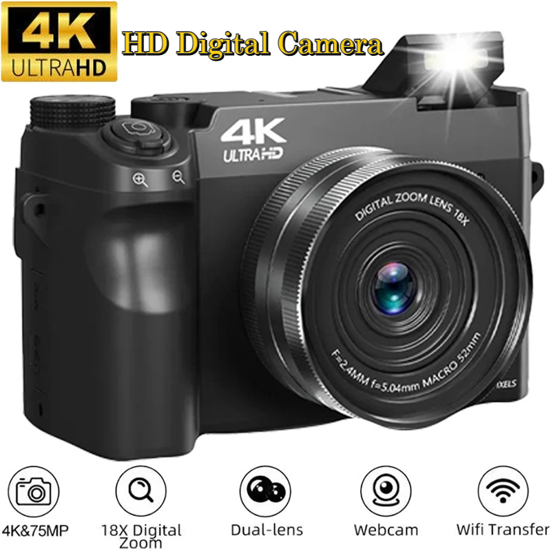 Photography Nature Images - กล้องวิดีโอ 4K HD ดิจิตอล กล้องคู่ 75MP