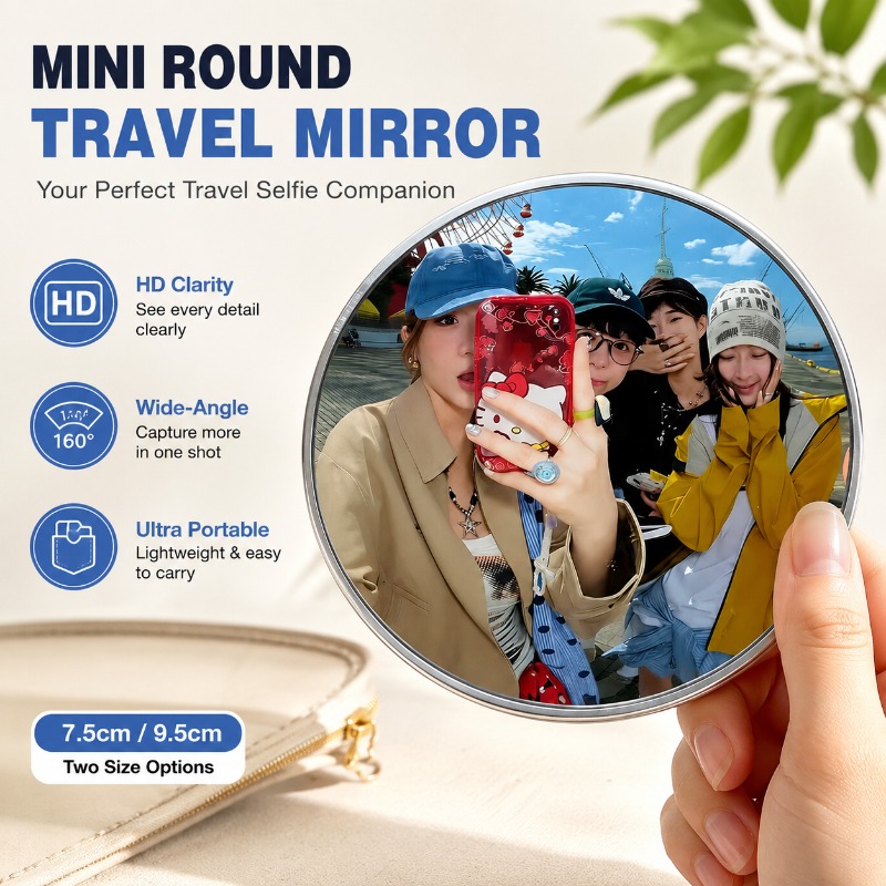 Photography Product - กระจกนูนทรงกลมแบบพกพา มุมมองกว้าง อุปกรณ์เสริมสำหรับถ่ายภาพ ทำมือ DIY อุปกรณ์เสริมสำหรับถ่ายภาพการเดินทาง