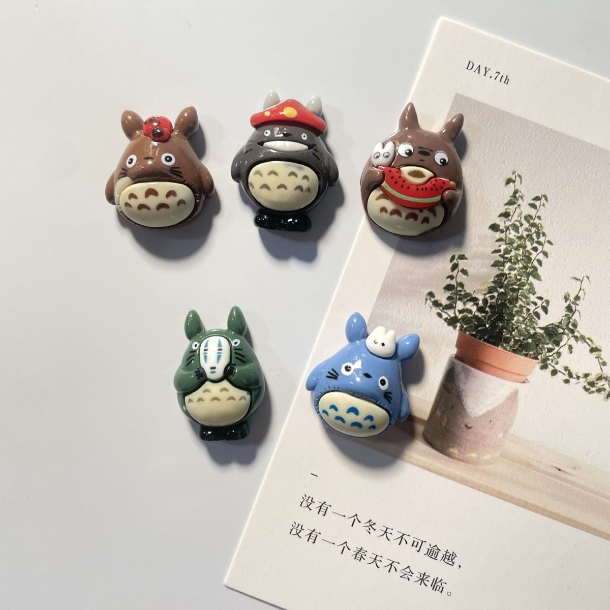 Photography Ideas - แม่เหล็กติดตู้เย็นเรซินลายโทโตโร่ ตัวการ์ตูนน่ารัก สติ๊กเกอร์แม่เหล็กตกแต่งตู้เย็น ตกแต่งรูปภาพ ของตกแต่งบ้านและห้องครัว สร้างสรรค์
