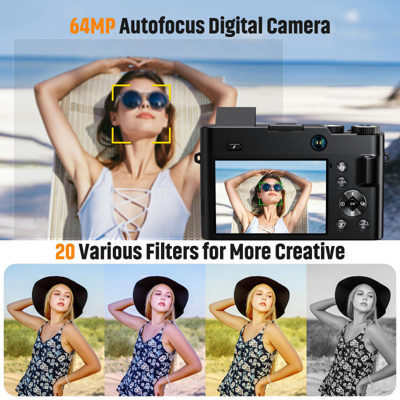 กล้องดิจิตอล 4K 64MP ถ่ายภาพอั - Photography Nature Images บทวิจารณ์และราคา