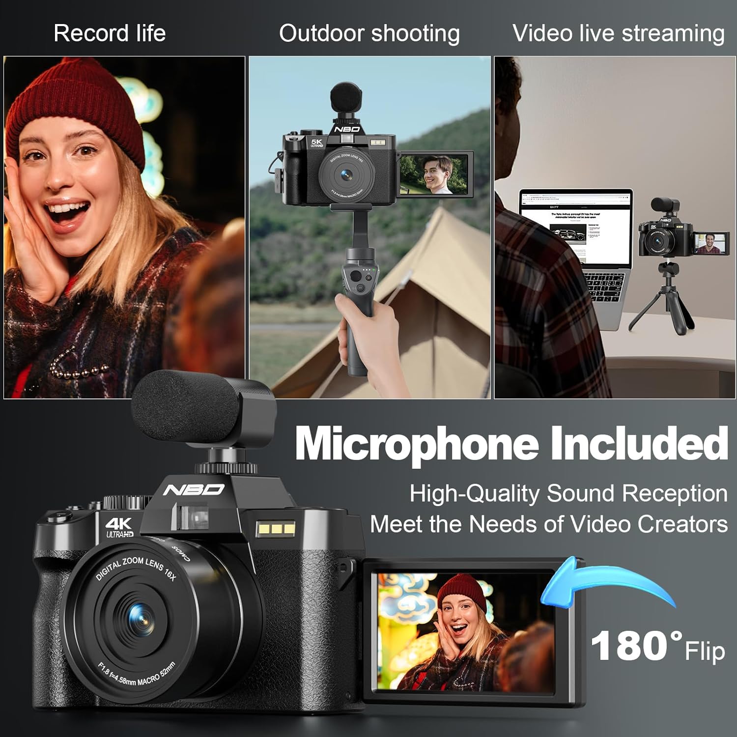 กล้องดิจิตอล NBD 4K สําหรับการ - Photography Nature Images บทวิจารณ์และราคา